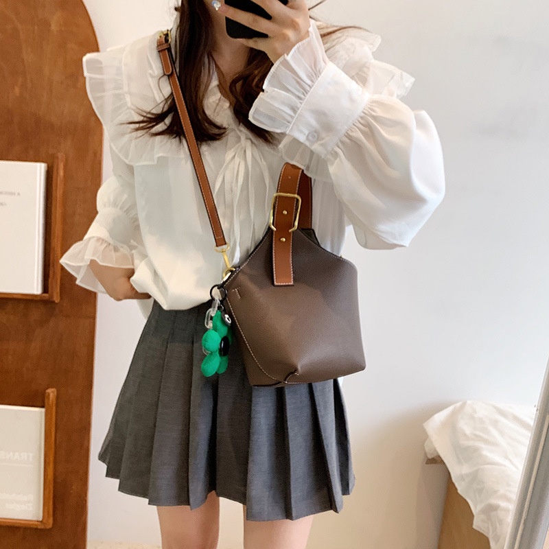 Túi xách JASMIN NOIR bằng da PU phối tua rua thời trang cho nữ