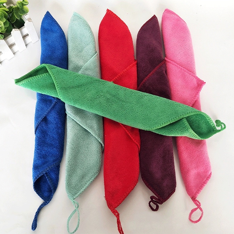 Khăn vuông có móc treo đa năng lau tay, làm Nail, lau kính, lau mọi đồ vật, thấm nước bền đẹp