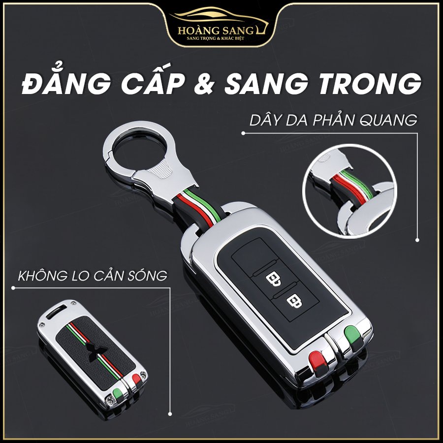 Ốp bảo vệ chìa khóa mitsubishi, bọc chìa khóa mitsubishi outlander, xpander, attrage, triton, pajero chất liệu kim loại