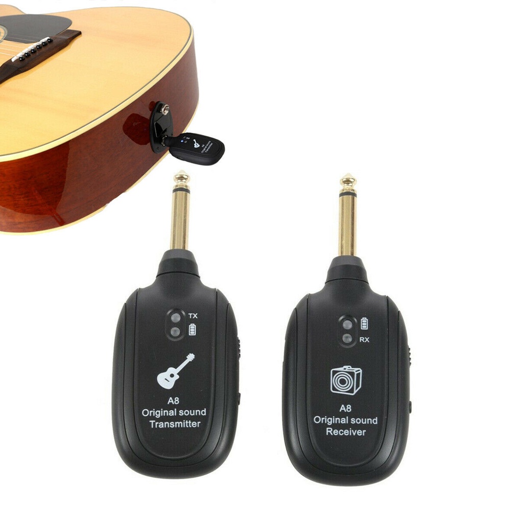 Bộ Thu Phát Âm Thanh Không Dây A8 dành cho Guitar EQ Guitar Điện , Piano , Orga chơi Ra Loa Cực Tiện Lợi