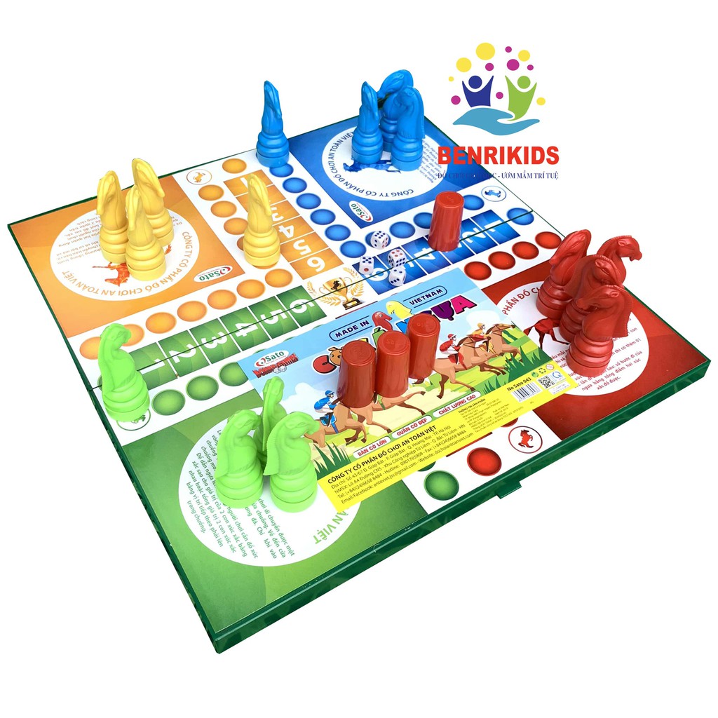 Đồ Chơi Cờ Đua Ngựa,Cá Ngựa Sato 2 Phiên Bản Có Hộp Đựng Tiện Lợi Board Game Gia Đình Vui Nhộn