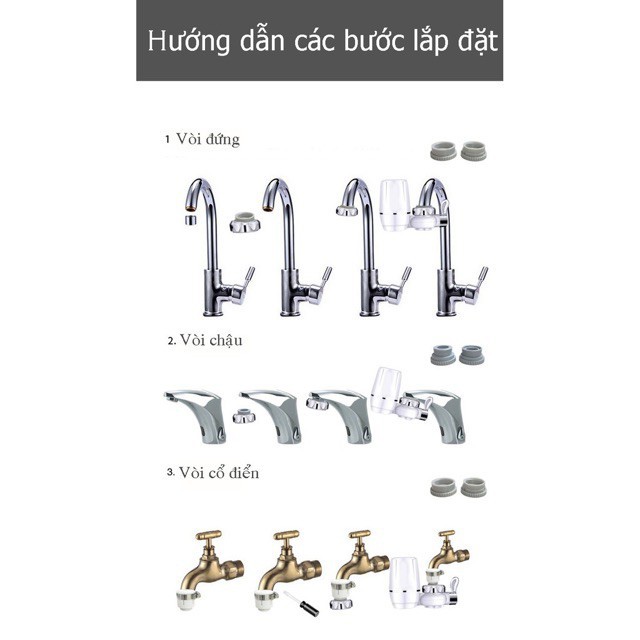 Lọc nước tại vòi, vòi lọc nước trực tiếp sang trọng, cao cấp