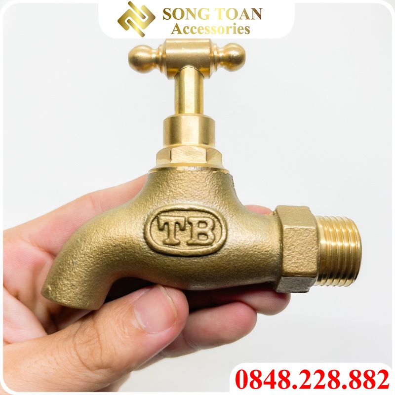 Vòi Đồng, Vòi Đồng Tay Vặn, Khoá nước Rumine đồng thau 21 27