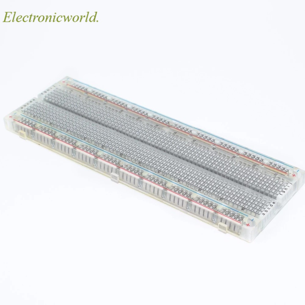 Breadboard 830 Point Solderless PCB Bread Board MB-102 MB102 Test Develop DIY Transparent