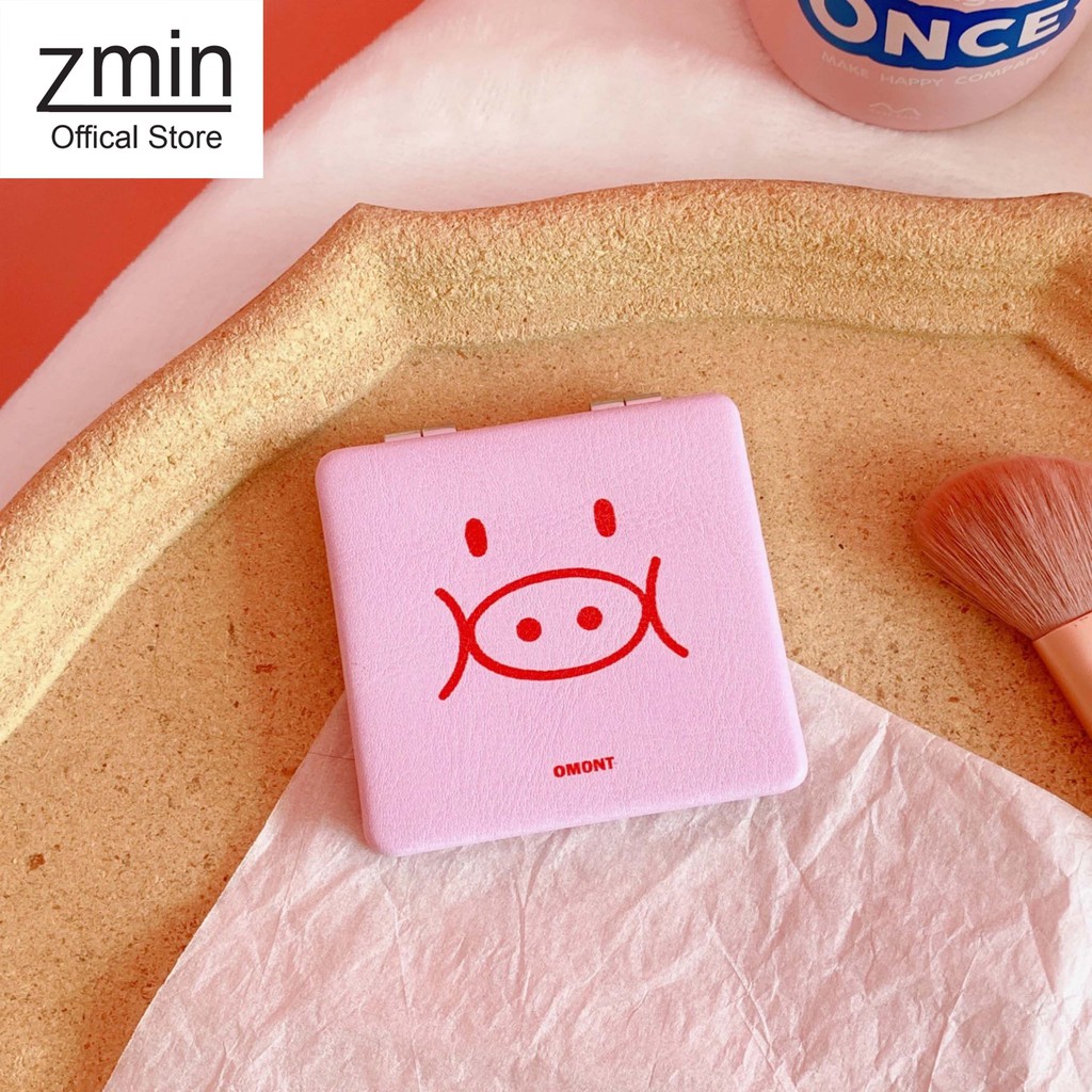 Gương mini gập gọn cầm tay Zmin, thiết kế thời trang chất liệu cao cấp - P041