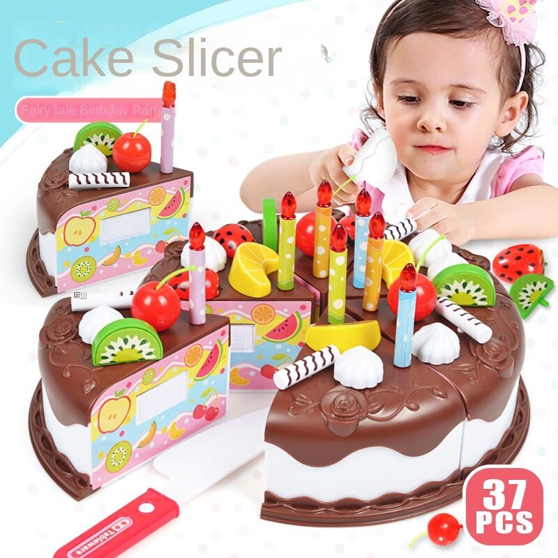 Bộ Đồ Chơi Bánh Kem Trái Cây Giả Có Thể Tách Rời Làm Quà Sinh Nhật Cho Bé