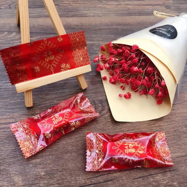 200 túi kẹo nougat đỏ