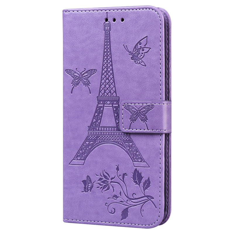 Bao da điện thoại ví tiền hình tháp Eiffel cho SAMSUNG GALAXY A90 A80 A81 A91 A71 A51 A8S M10 M20