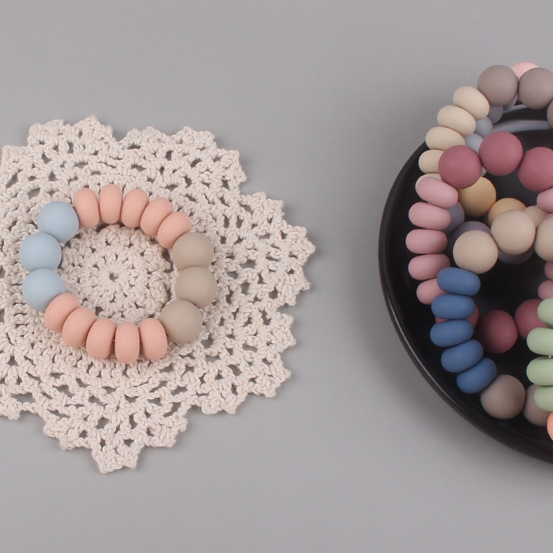 Vòng Tay Chuỗi Hạt Silicone Cho Bé Đang Mọc Răng