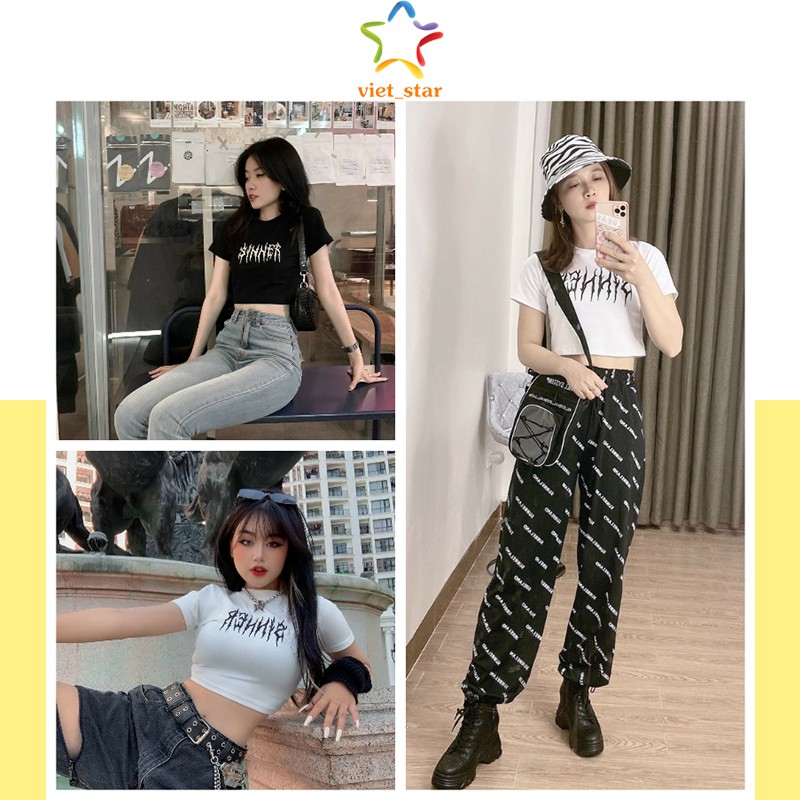 [Mã FASHIONT4WA2 giảm 10K đơn 50K] Áo Croptop SIN.NER Body Ôm Mềm Mát - VIET_STAR