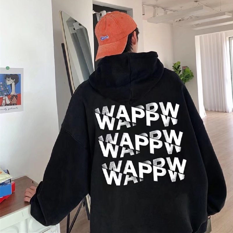 Áo hoodie Mùa Đông Dáng Rộng In Chữ Phong Cách Nhật Bản Thời Trang Thoải Mái Cho Nam Và Nữ [M-5XL]