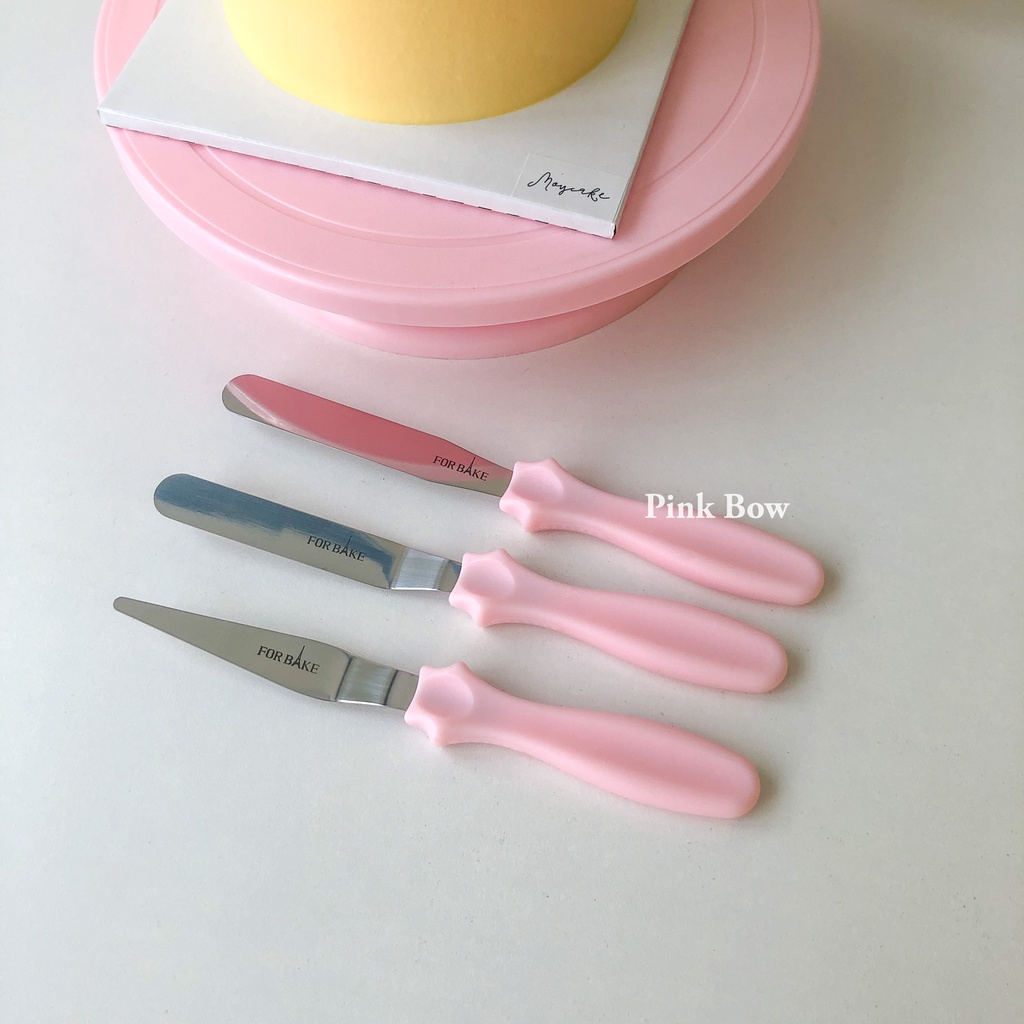 Bộ Dụng Cụ Chà Láng Bánh Kem Cao Cấp Spatula bằng Thép 420 không rỉ bền bỉ và an toàn set 3c
