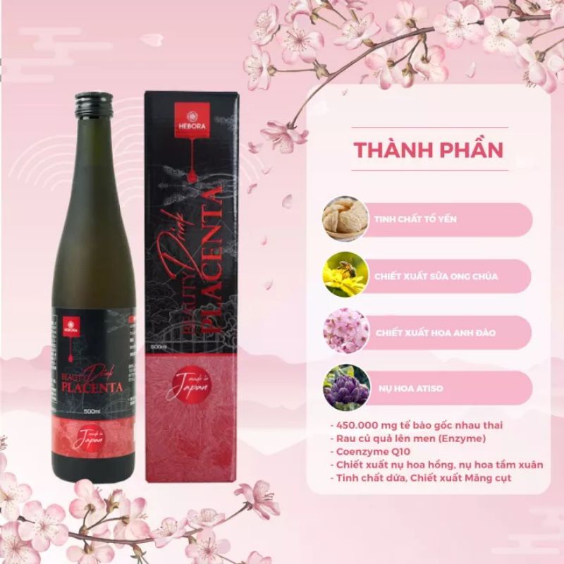 Placenta Hebora - Nước Uống Nhau Thai Heo Bổ Sung Nội Tiết Tố, Chống Lão Hoá, Làm Trắng Giảm Nám Tàn Nhàng