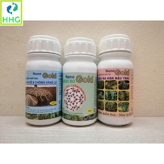 Combo Nano gold siêu ra hoa đậu trái - Kích rễ chống vàng lá - Bổ sung Canxi Bo
