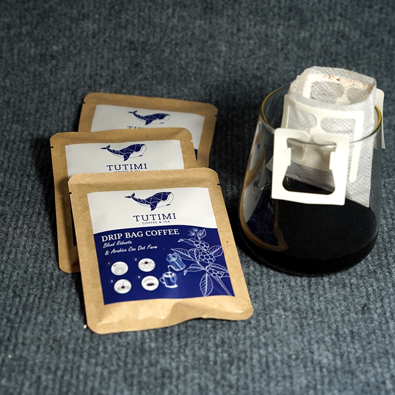 Cà phê phin giấy tiện lợi, Blend Robusta & Arabica Cầu Đất, TuTiMi hộp 10 gói (1 gói có 20g cà phê) | BigBuy360 - bigbuy360.vn