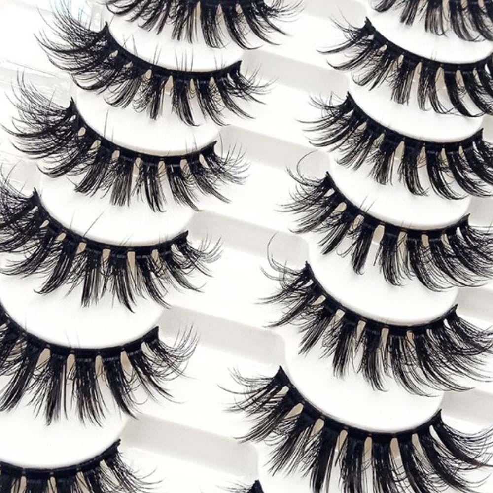 MOCHO Set 8 Cặp Lông Mi Giả 3D Tự Nhiên Thời Trang