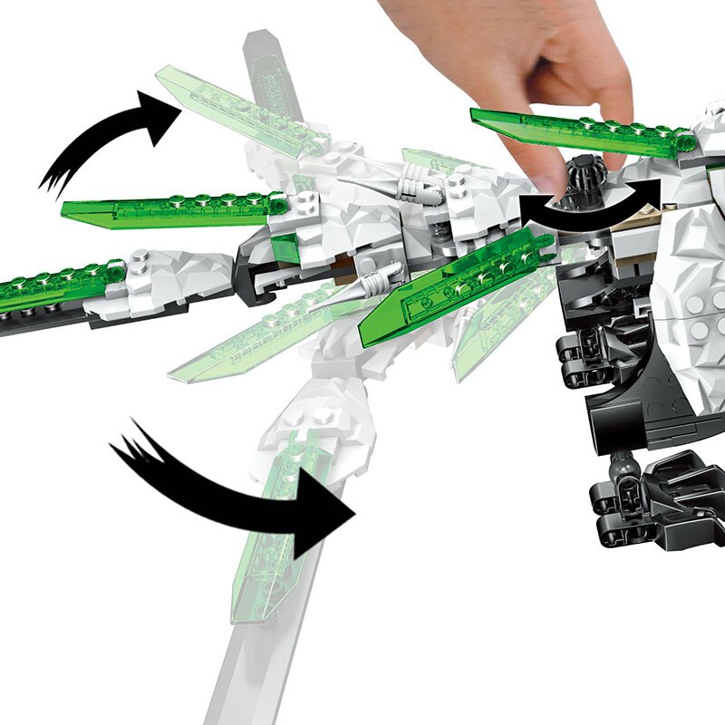 Đồ chơi giáo dục Lắp Ráp mô hình  Ninja The Ultra Dragon Mecha 82201 4031