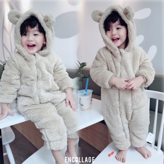 Body lông cừu bé trai bé gái 2 màu