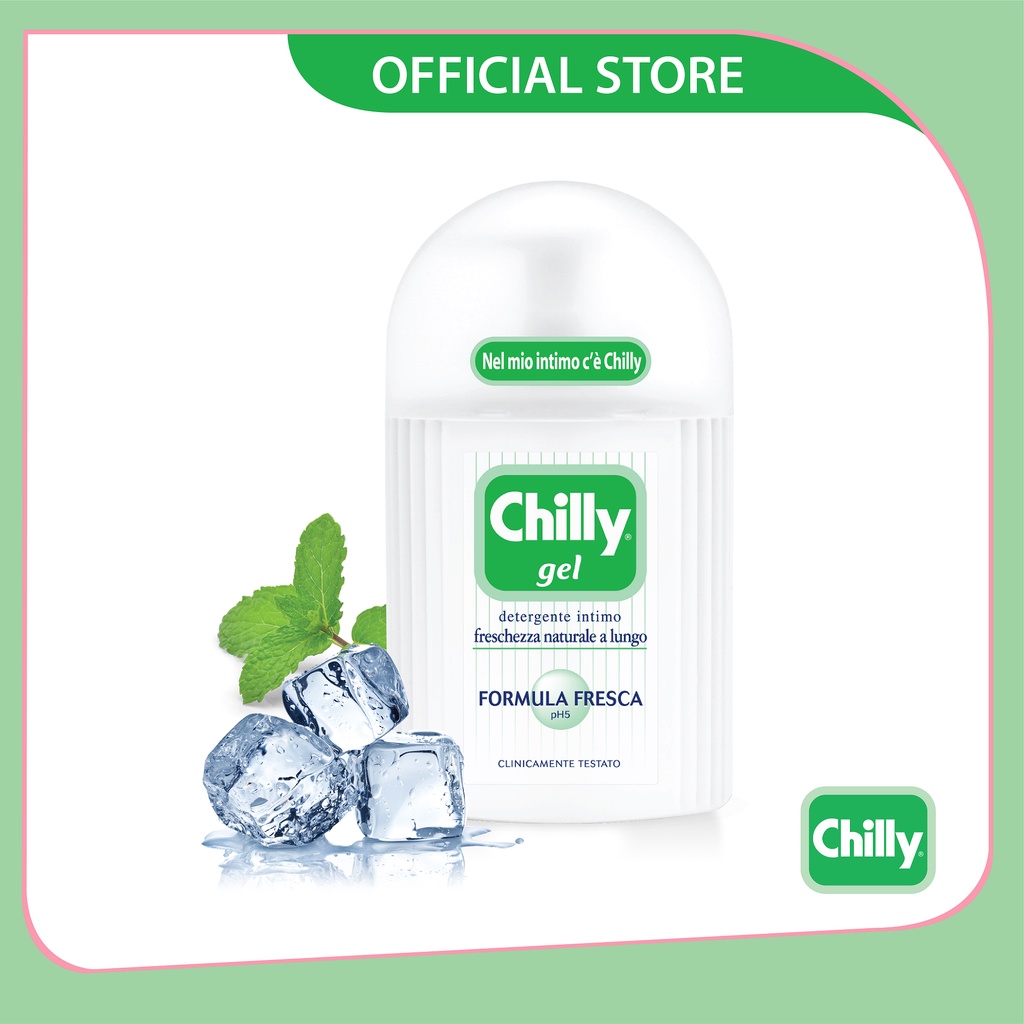 Dung dịch vệ sinh phụ nữ Chilly Gel - Se se lạnh, bùng tươi mát -  số 1 tại Italy -  (200ml/chai)