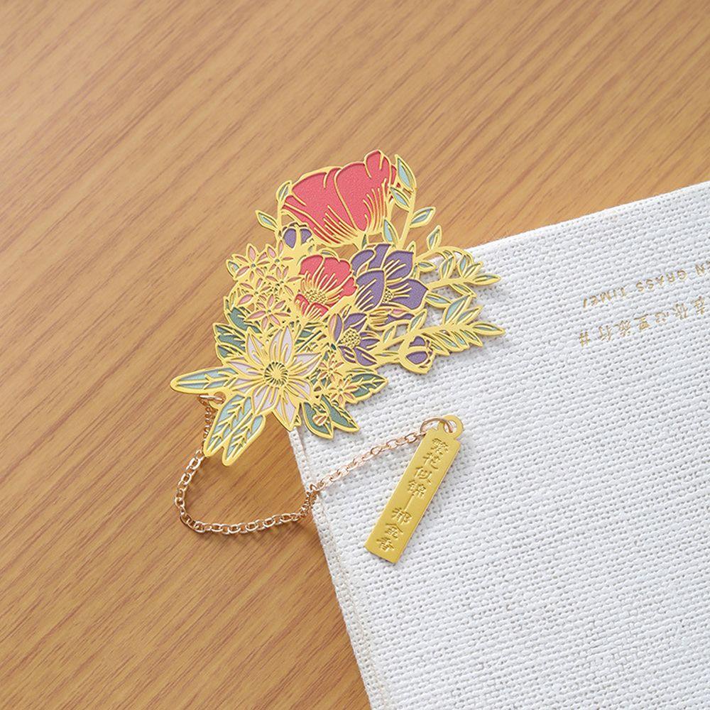 1 Thẻ Đánh Dấu Trang Sách Bằng Đồng Thau Phong Cách Trung Hoa Cổ Điển