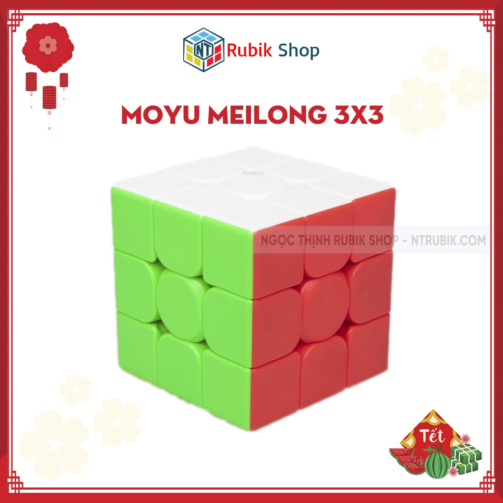 Rubik 3x3 Stickerless MoYu MeiLong MFJS Rubik 3 Tầng ngocthinhrubik