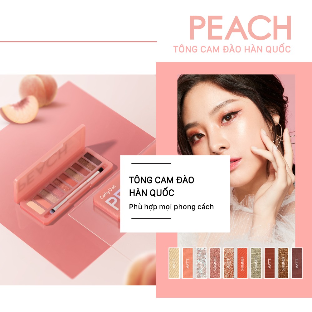 [Mã FMCGM50 - 8% đơn 250K] Bảng màu mắt Cathy Doll Eyeshadow Palette 1g x 10Colors | BigBuy360 - bigbuy360.vn