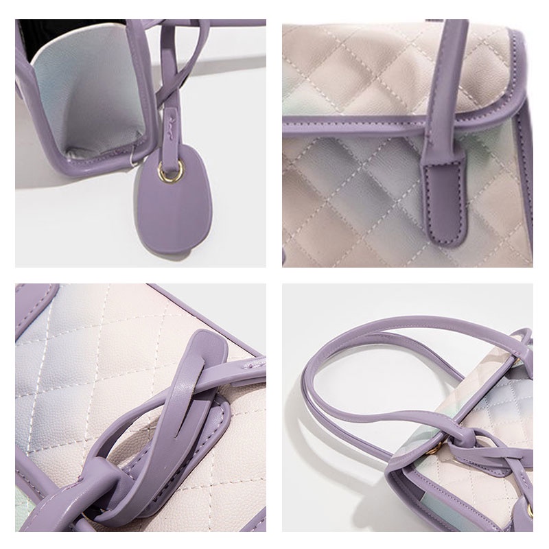 Túi đeo vai/ kẹp nách YADOU đa năng thời trang màu gradient mẫu cá sấu cho nữ