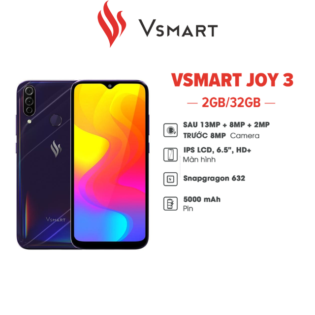 Điện thoại Vsmart Joy 3 (2GB/32GB) - Hàng Chính Hãng | WebRaoVat - webraovat.net.vn