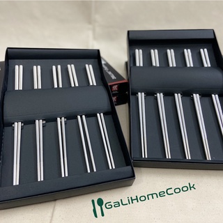 Đũa inox Zwilling xuất Đức sang trọng SU304 cao cấp (Hộp 05 đôi) | GaliHomecook DuaZW