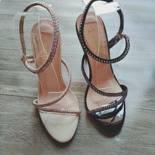 Giày sandal cao gót đính hạt 11P