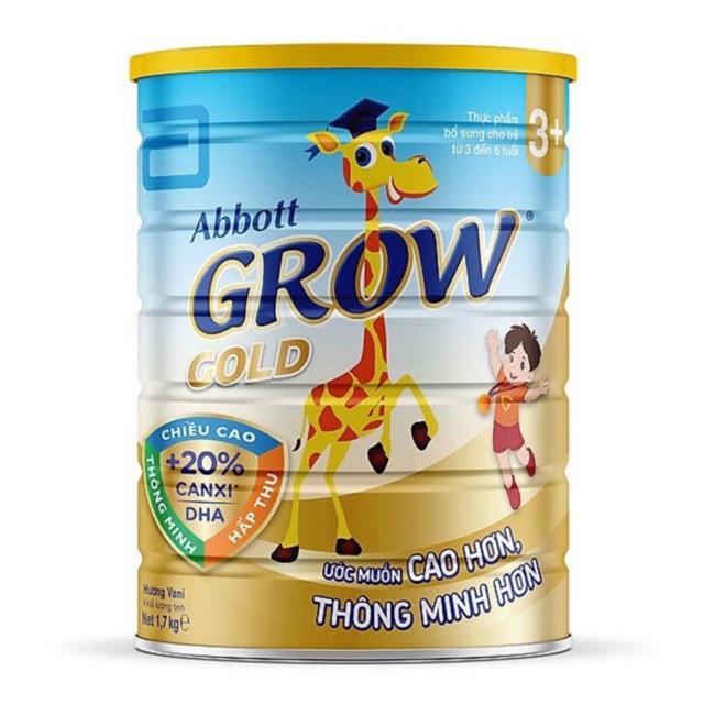 Sữa bột Abbott Grow gold 3+ 1.7kg ( Mẫu Mới )