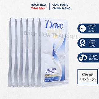 Dầu gội Dove phục hồi hư tổn dây 10 gói