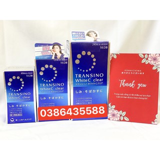 VIÊN UỐNG TRẮNG DA, MỜ NÁM TRANSINO WHITE C 60/120/240 VIÊN NHẬT BẢN