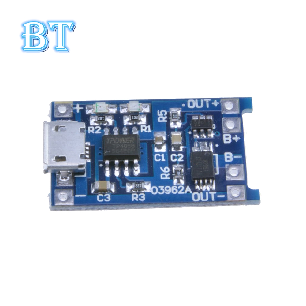 Mô-đun Sạc Pin Lithium Micro USB 5V 1A 18650 TC4056A Sự Bảo Vệ