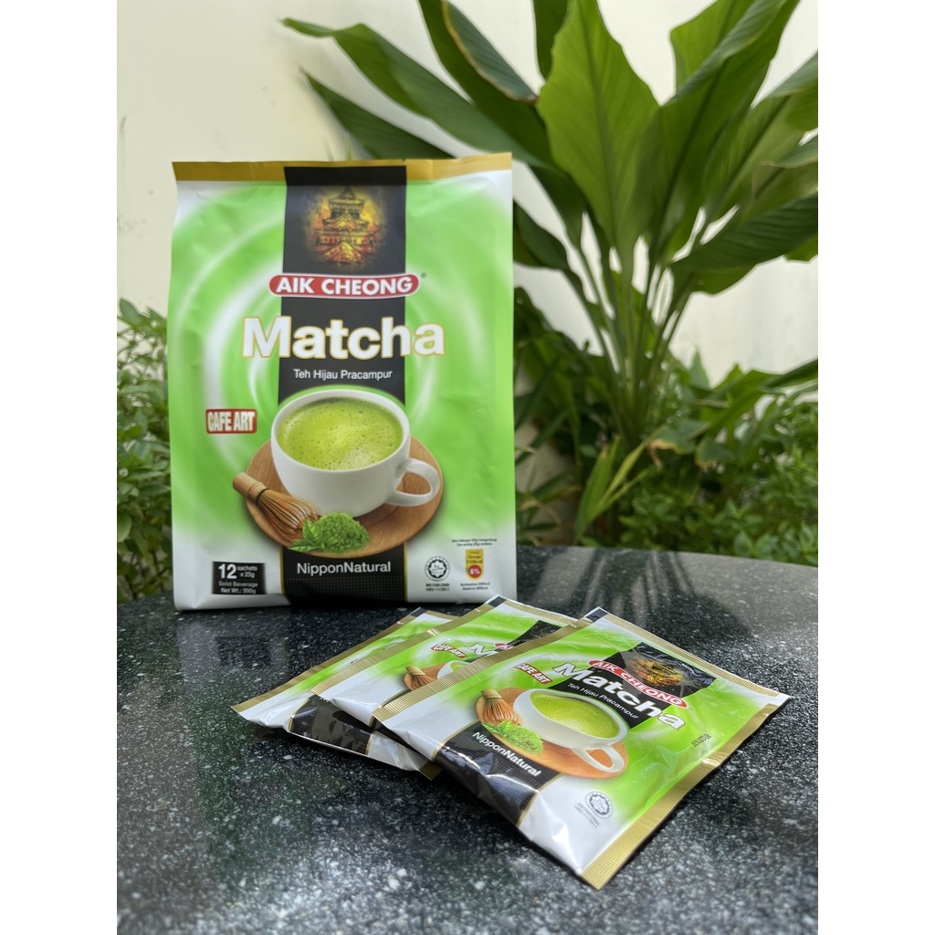 Trà Sữa Tự Pha Matcha Trà Xanh Aik Cheong Malaysia 12 Gói x 25g SÀI GÒN ĐẶC SẢN