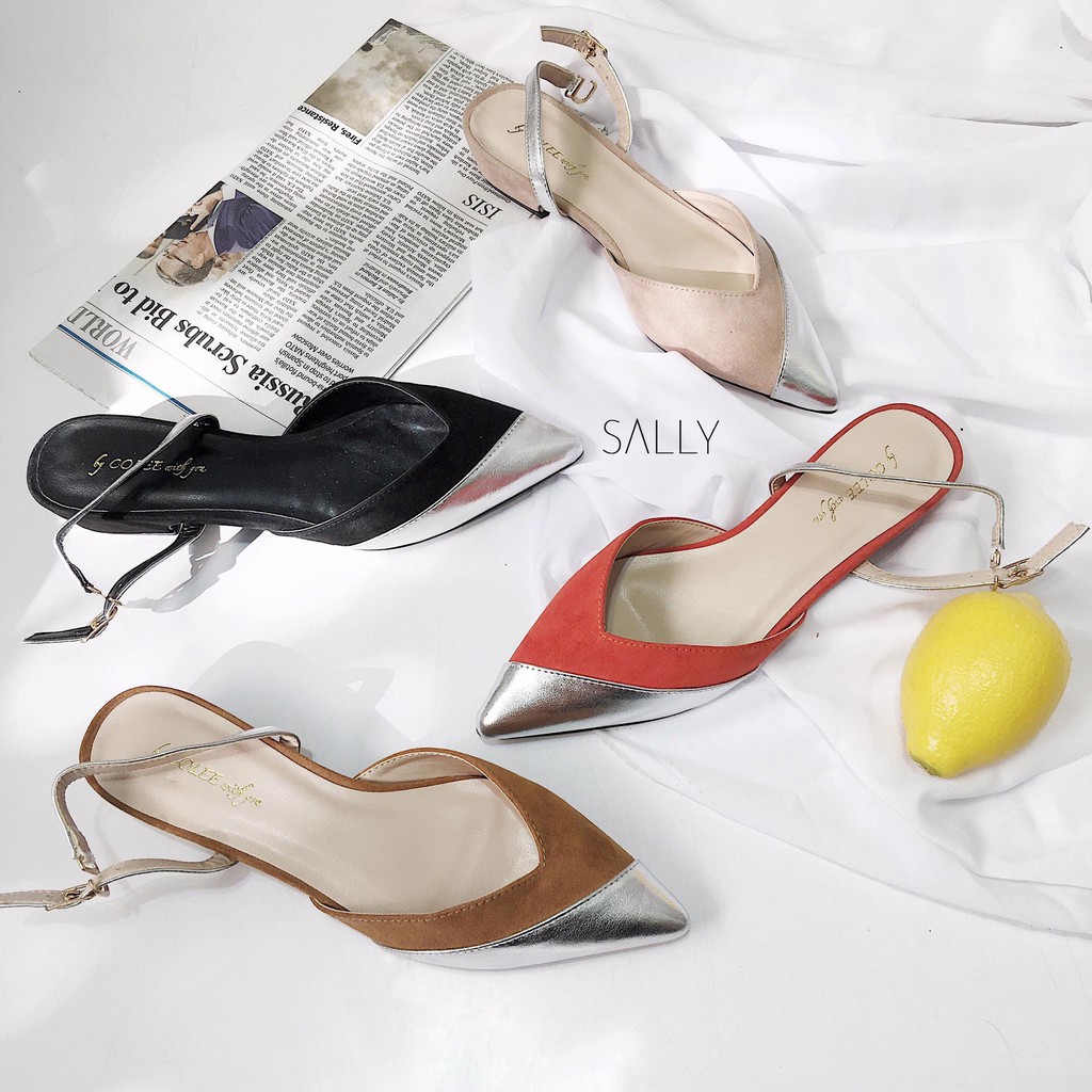 SANDAL BÍT MŨI VIỀN BẠC