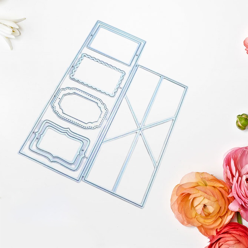 Khuôn cắt thẻ dập nổi hình phong thư bằng kim loại dùng trang trí sổ tay DIY