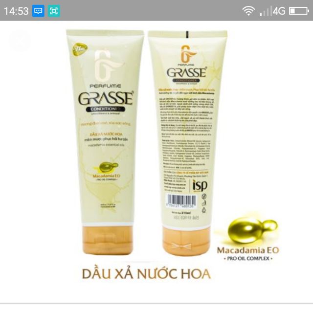 DẦU XẢ NƯỚC HOA GRASSE 215ML