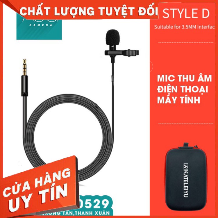 SIÊU RẺ | Micro kẹp áo thu âm đơn cao cấp dùng cho điện thoại, máy tính bảng - High-end single recording microphone - AU