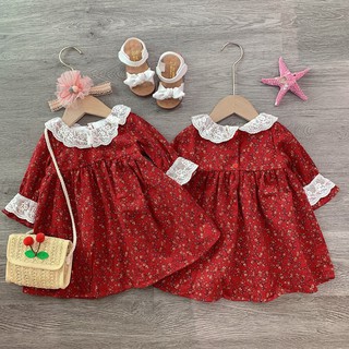 Váy hoa nhí phối ren trắng cho bé gái v144 - namkidshop
