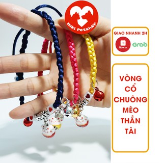 Vòng Cổ Cho Mèo Có Chuông Thần Tài Cho Mèo, Chó Nhỏ Nhiều Màu Handmade - Miki Petshop