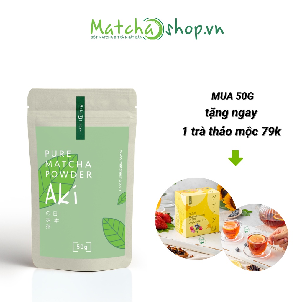 Bột Trà Xanh Matcha Aki Nhật Bản 20G-50G-100G