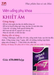 Viên uống khiết âm hỗ trợ khử viêm pk