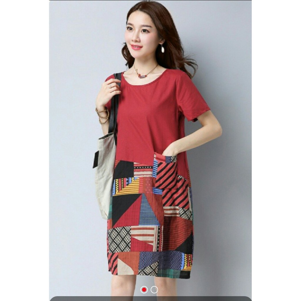 (Tặng kem dưỡng trắng da) khi mua Đầm suông BZ ZARA cho người béo bụng