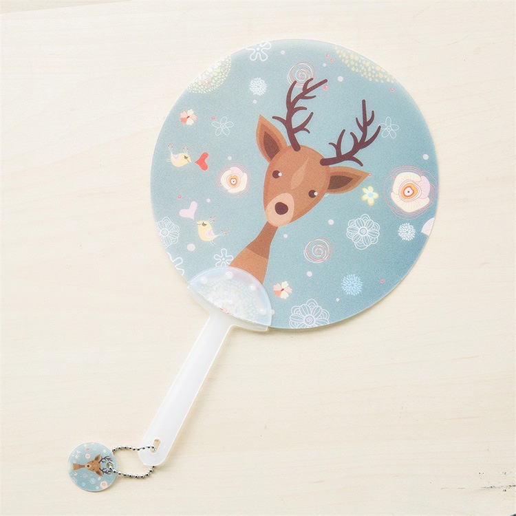 Quạt nhựa cầm tay, quạt mini hình thú dễ thương siêu cute