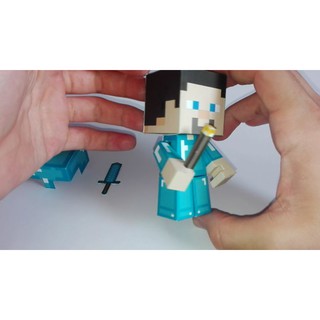 Mô hình giấy game [Minecraft] Diamond Armor Steve