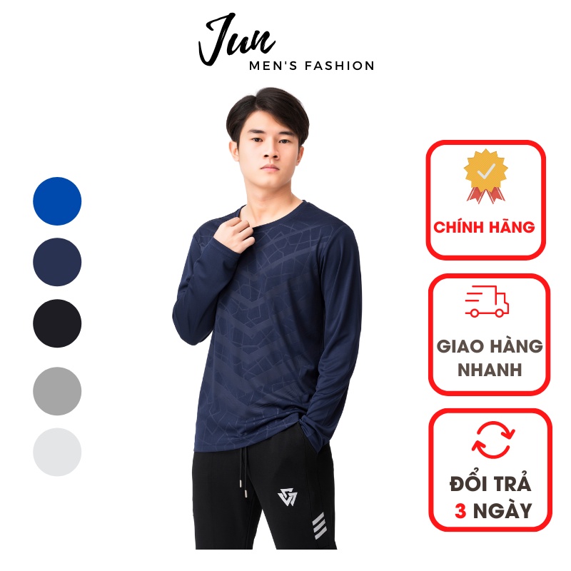 Áo thun nam tay dài giữ nhiệt thể thao JUN FASHION STORE phong cách trẻ trung, co giãn, giữ ấm tốt_AGNV1