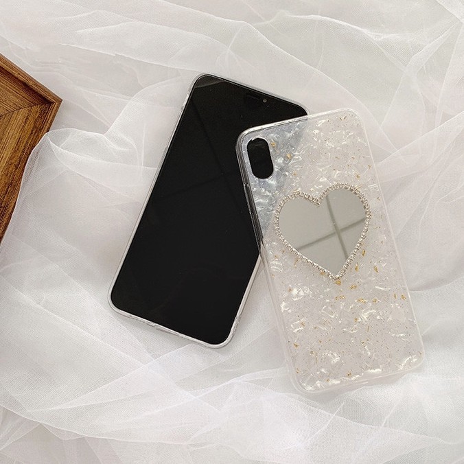 Ốp điện thoại mềm có gương trang điểm cho iPhone 11 Pro Max X Xs XR XS Max 8 7 6s 6 SE 5s 5 6P/6sP 7P/8P | BigBuy360 - bigbuy360.vn