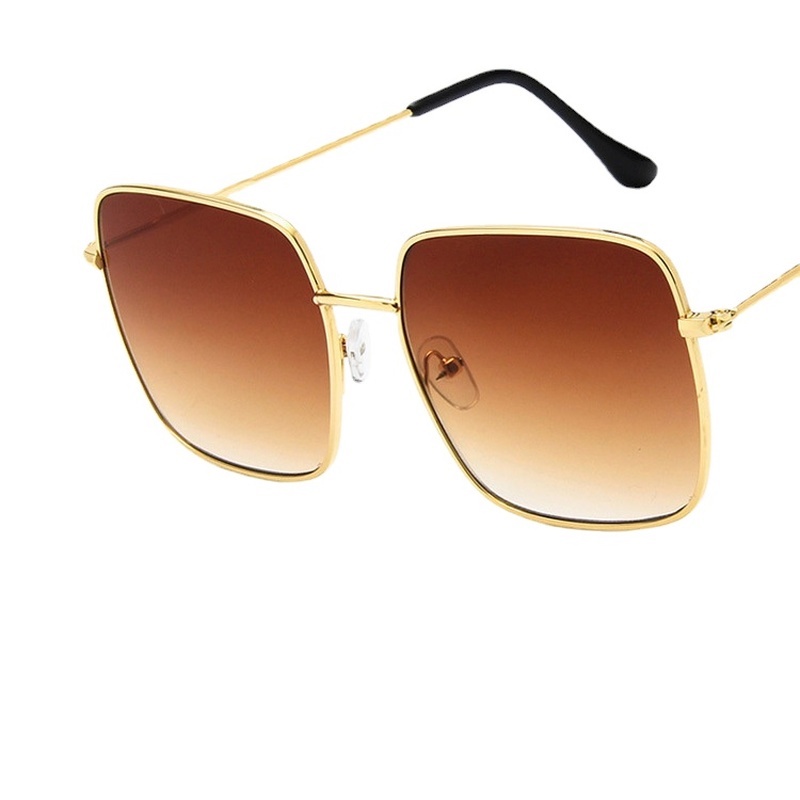 Mắt kính gọng kim loại hình đa giác thời trang Hàn Quốc