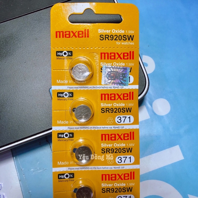 Vỉ  5 viên Pin nhật Maxell SR920SW pin đồng hồ sr920 371